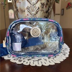 Lilly Pulitzer Clear Belt Bag with Matching Card Case